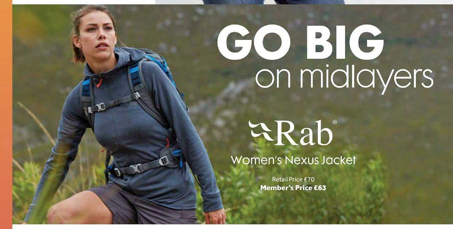 Rab Women's Nexus Jacket Offer at GO Outdoors