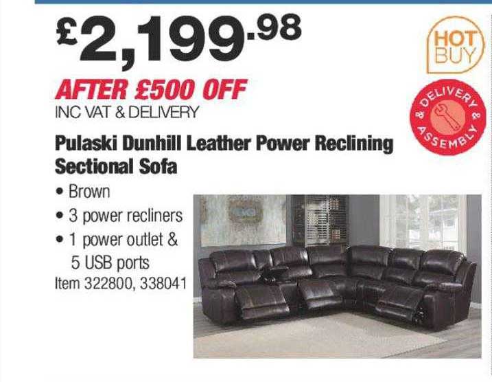 dunhill leather sectional sofa