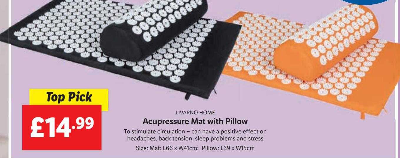 plotseling Federaal limoen Livarno Home Acupressure Mat With Pillow Offer at Lidl
