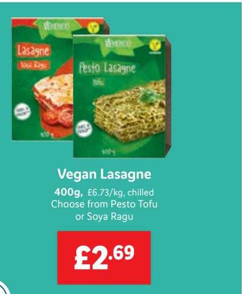 Vegan Lasagne Offer at Lidl