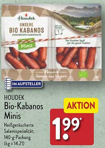 Houdek Bio-kabanos Minis Angebot bei ALDI Nord - 1Prospekte.de