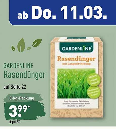 ALDI Nord Gardenline Rasendünger