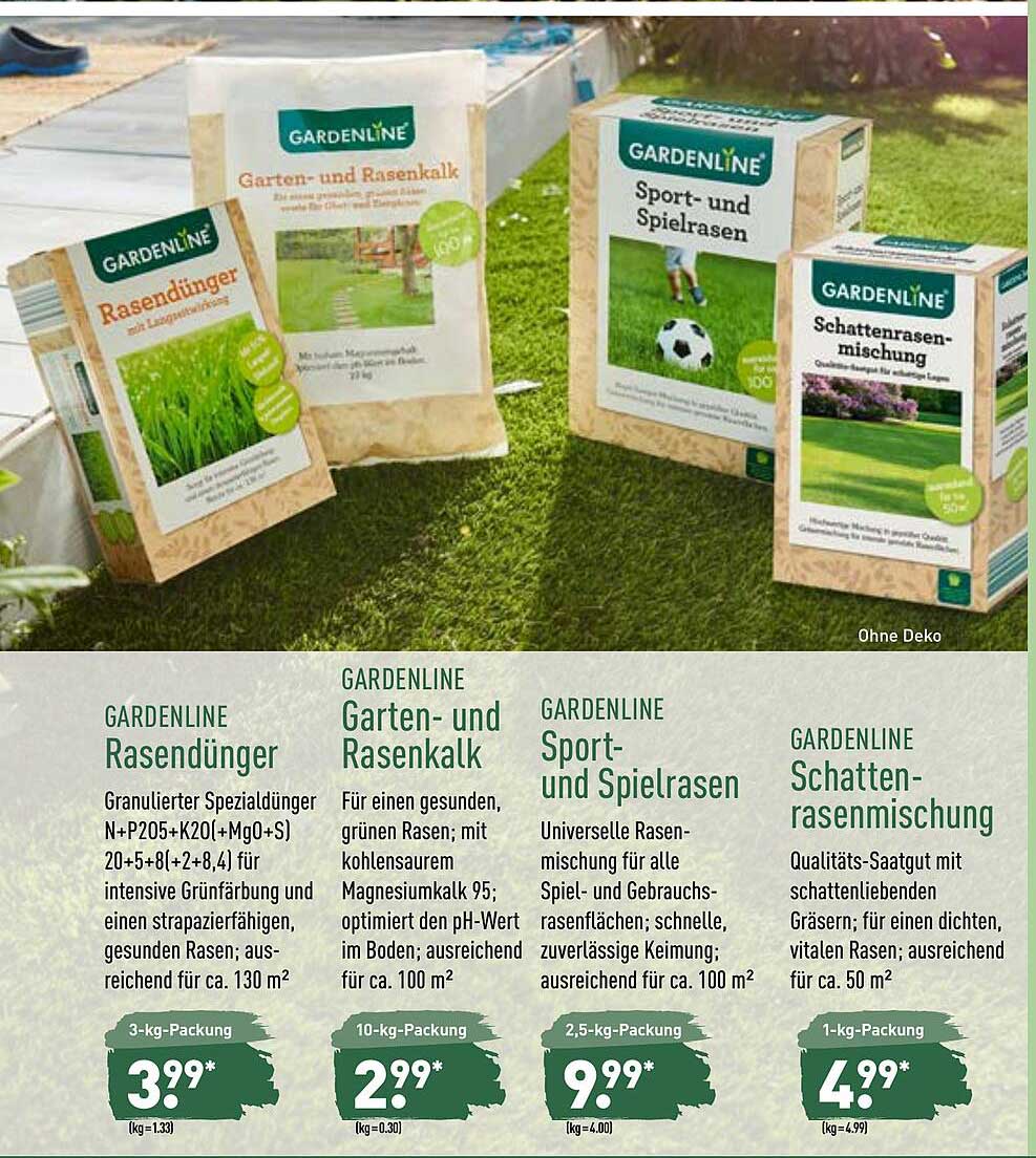 Gardenline Rasendünger Angebot bei ALDI Nord 1Prospekte.de