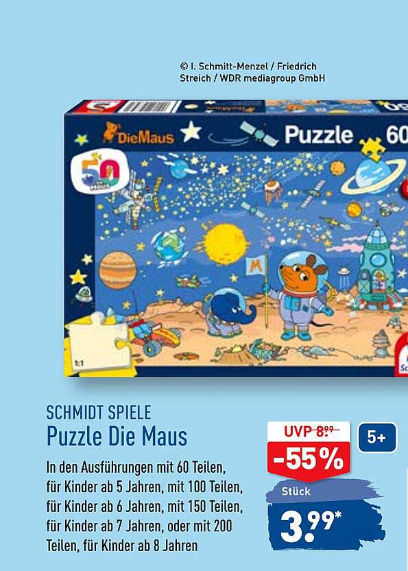 Schmidt Spiele Puzzle Die Maus Angebot bei ALDI Nord 1Prospekte.de