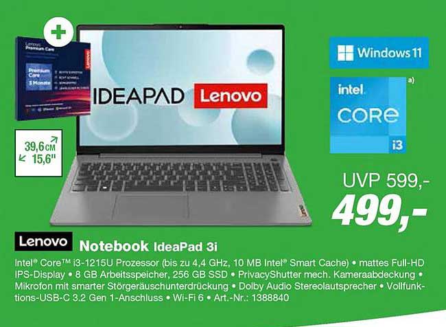 EP Lenovo Notebook Ideapad 3i