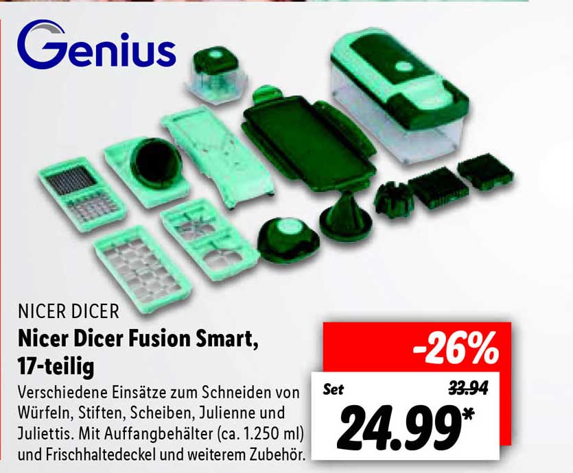 Nicer Dicer Fusion Smart 17 Teilig NICER DICER FUSION SMART, 17 Teilig Angebot bei Lidl - 1Prospekte.de