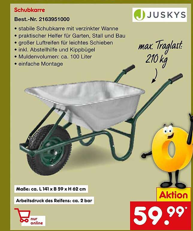 Schubkarre Angebot bei Jawoll