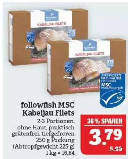 Followfish Msc Kabeljau Filets Angebot bei Marktkauf
