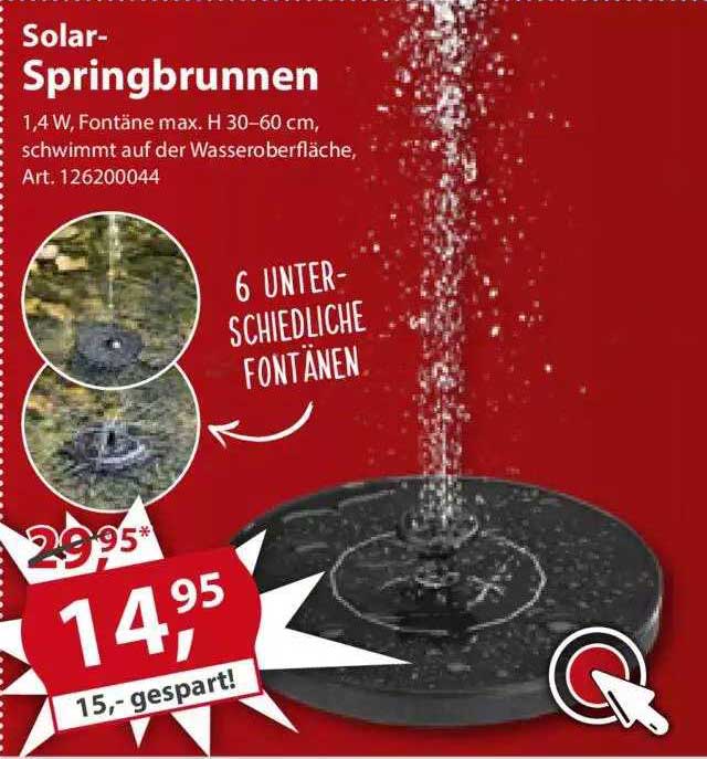 Sonderpreis Baumarkt Solar-springbrunnen