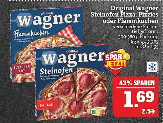 Original Wagner Steinofen Pizza, Pizzies Oder Flammkuchen Angebot bei ...