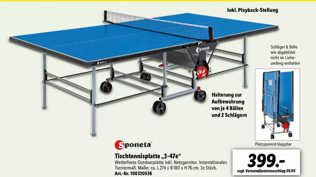 Sponeta Tischtennisplatte 3 47e Angebot Bei Lidl
