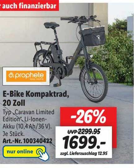 E-bike Kompaktrad, 20 Zoll Angebot bei Lidl - 1Prospekte.de