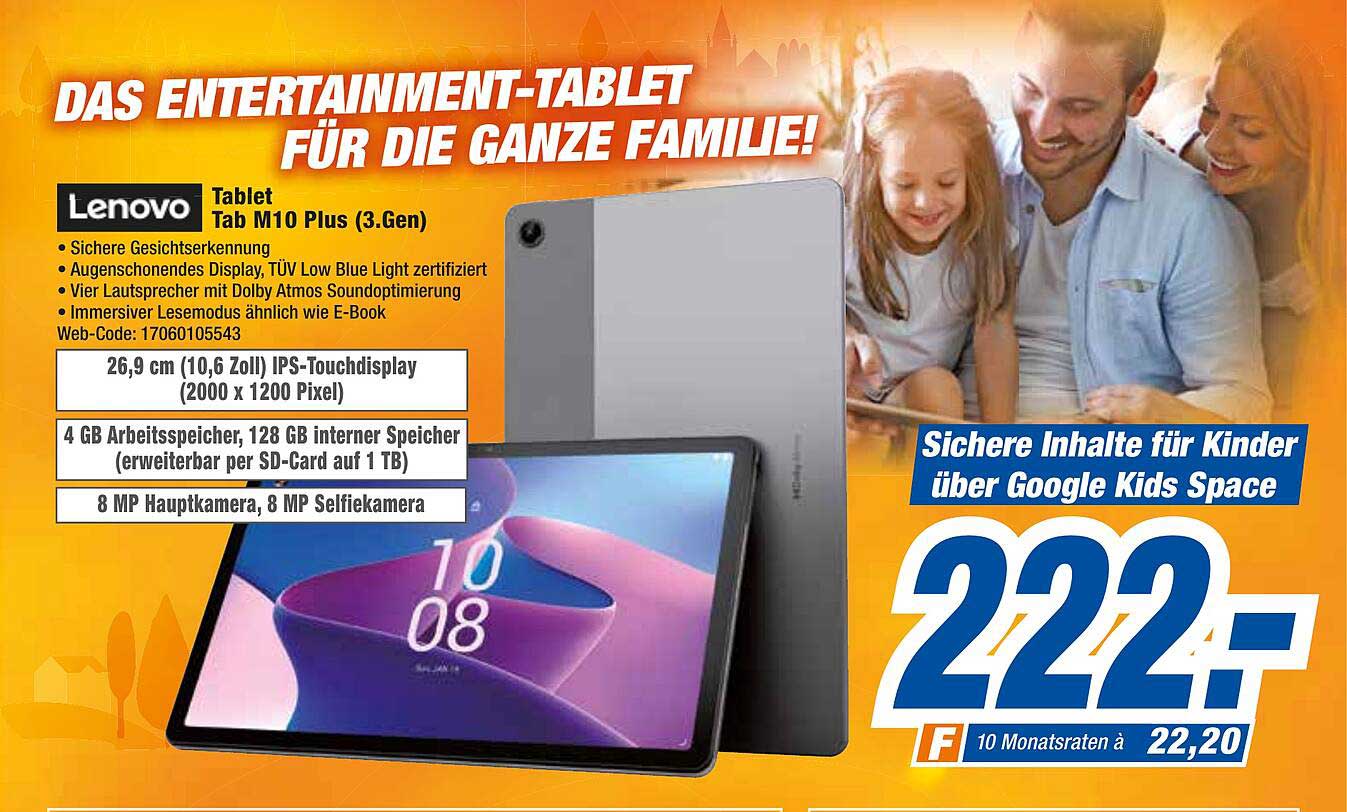 Lenovo Tablet Tab M10 Plus (3.gen) Angebot bei Expert Octomedia ...