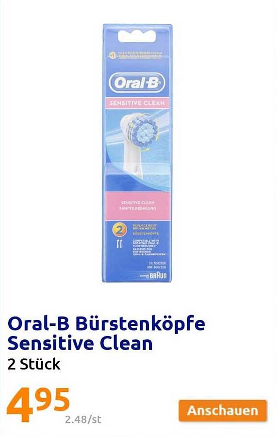 Oral-b Bürstenköpfe Sensitive Clean Angebot Bei Action - 1Prospekte.de