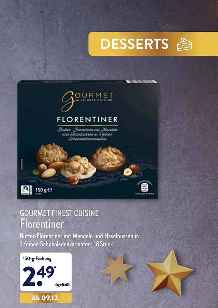 Gourmet Finest Cuisine Florentiner Angebot bei ALDI Nord - 1Prospekte.de