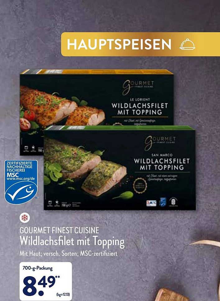 Gourmet Finest Cuisine Wildlachsfilet Mit Topping Angebot bei ALDI Nord ...