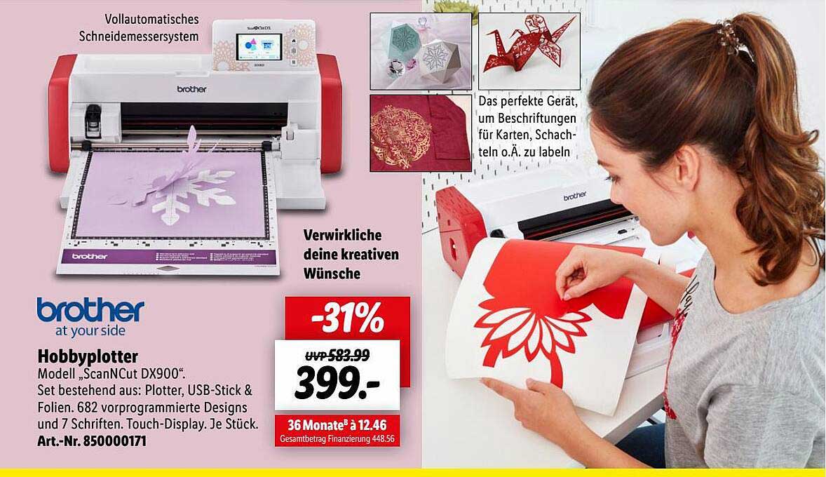 Brother Hobbyplotter Modell „scancut Dx900“ Angebot Bei Lidl 1prospektede 1129