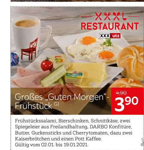 XXXLutz Xxxl Restaurant Großes „guten Morgen” Frühstück