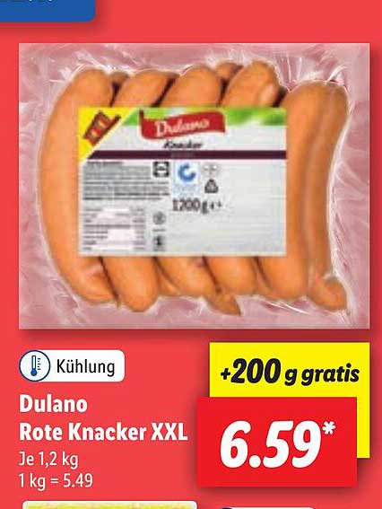 Dulano Rote Knacker Xxl Angebot bei Lidl
