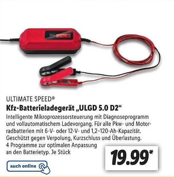 Ultimate Speed Kfz-batterieladegerät Ulgd 5.0 D2 Angebot bei Lidl