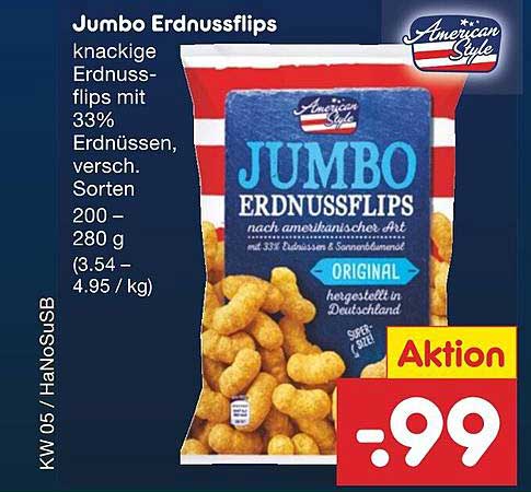 Jumbo Erdnussflips Angebot bei Netto Marken-Discount