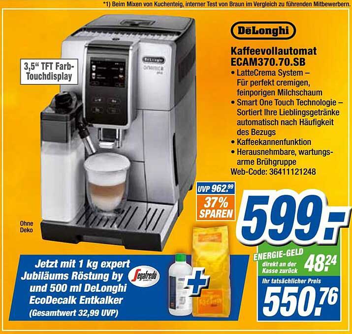 Expert Delonghi Kaffeevollautomat Ecam370.70.sb