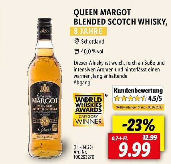 Lidl Queen Margot Blended Scotch Whisky