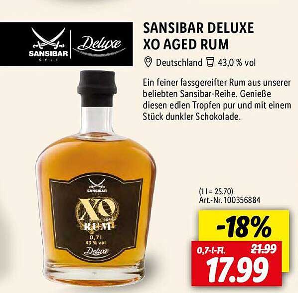Lidl Sansibar Deluxe Xo Aged Rum