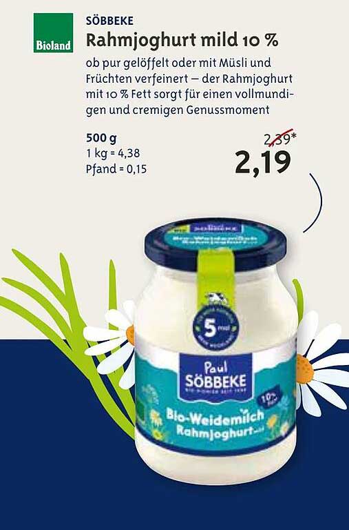 Bio Company Söbbeke Rahmjoghurt Mild 10 %