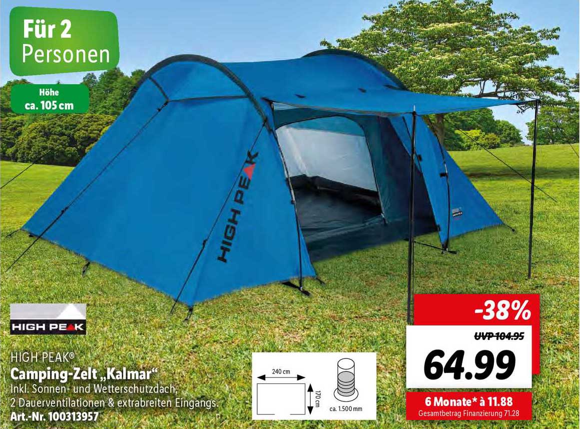 High Peak Camping Zelt Kalmar bei Angebot Lidl