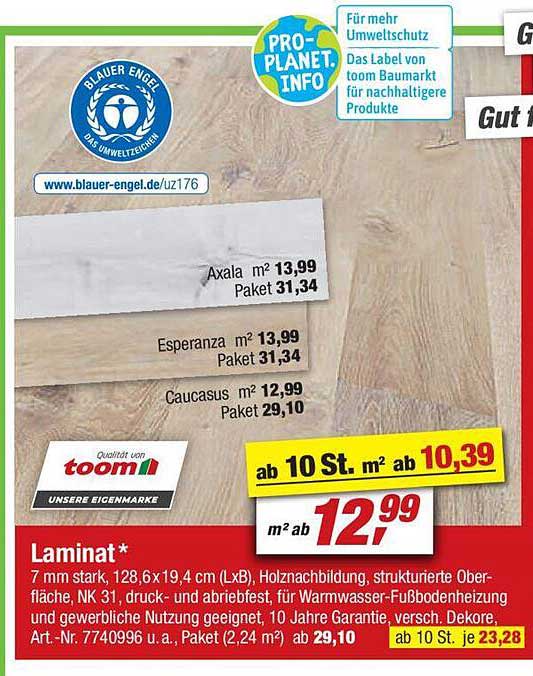 Laminat Angebot bei Toom Baumarkt 1Prospekte.de