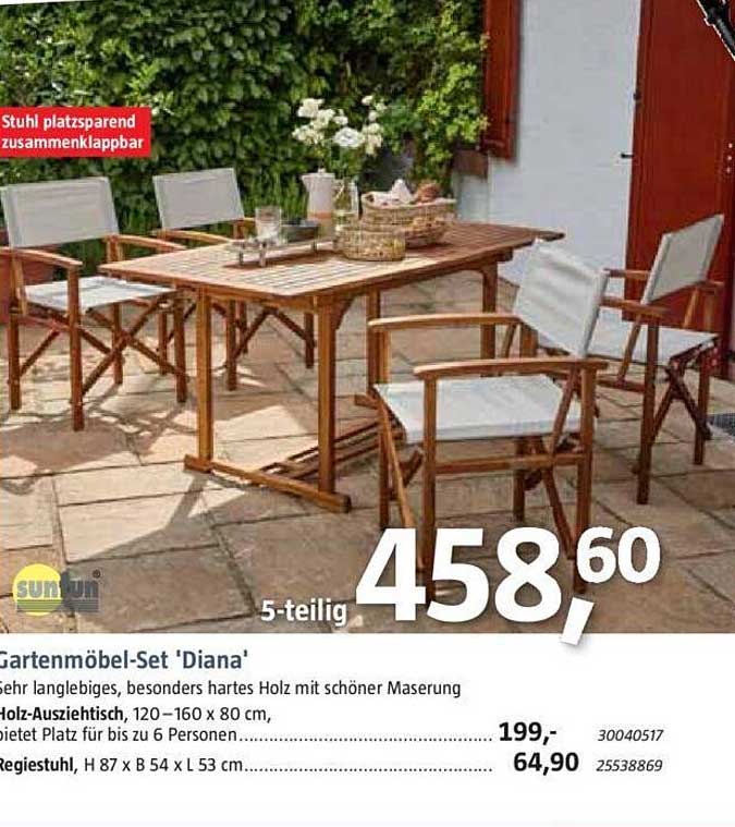 Sunfun Gartenmöbelset 'diana' Angebot bei Bauhaus 1Prospekte.de