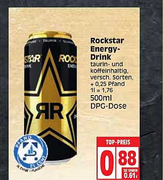 EDEKA Rockstar Energy Drink