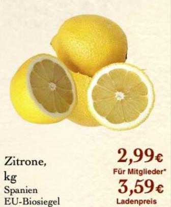 LPG Biomarkt Zitrone