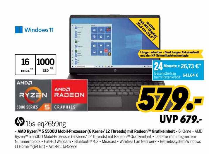 Hp 15s-eq2659ng Angebot bei MEDIMAX - 1Prospekte.de