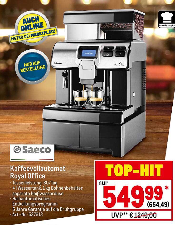 Kaffeevollautomat Royal Office Angebot bei METRO 1Prospekte.de