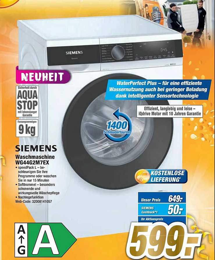 Expert Siemens Waschmaschine Wg44g2m7ex