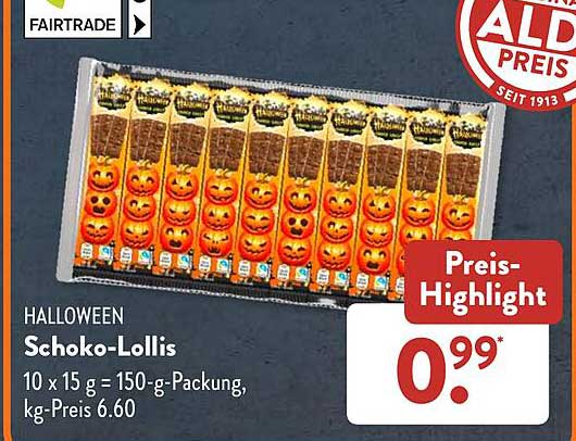 Halloween Schoko-lollis Angebot bei ALDI SÜD - 1Prospekte.de