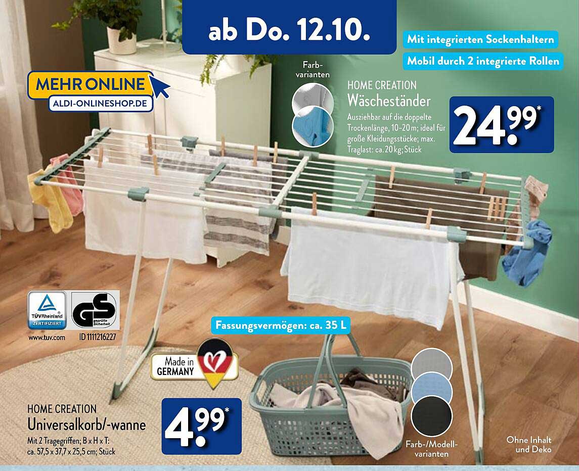 Home Creation Universalkorb Oder wanne Oder Wäscheständer Angebot bei