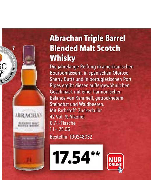 53% Scotch Matured, Malt OFF Abrachan Triple Cd Blended Oak Whisky