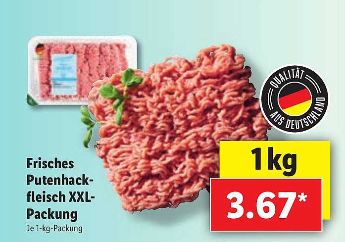 Frisches Putenhackfleisch Xxl-packung Angebot bei Lidl | Billiger Donnerstag