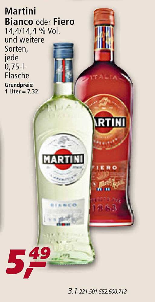 Martini Bianco Oder Fiero Angebot bei Real 1Prospekte.de
