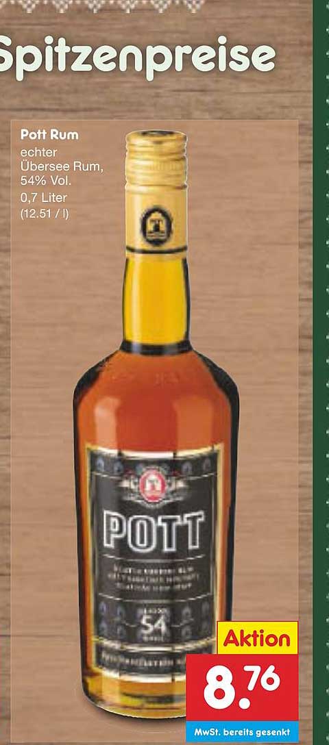Pott Rum Angebot bei Netto Marken-Discount