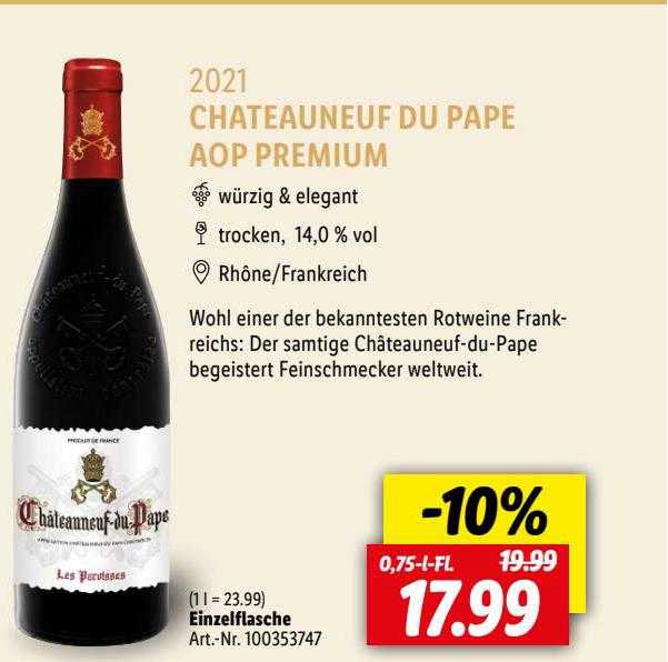 Lidl 2021 Châteauneuf Du Pape Aop Premium