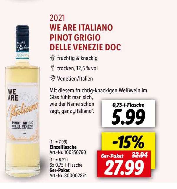 Lidl 2021 We Are Italiano Pinot Grigio Delle Venezie Doc