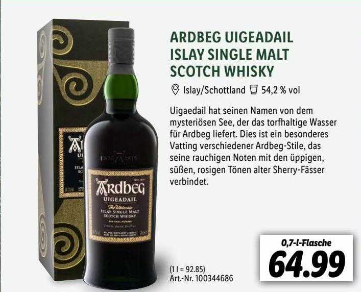 Lidl Ardbeg Uigeadail Islay Single Malt Scotch Whisky