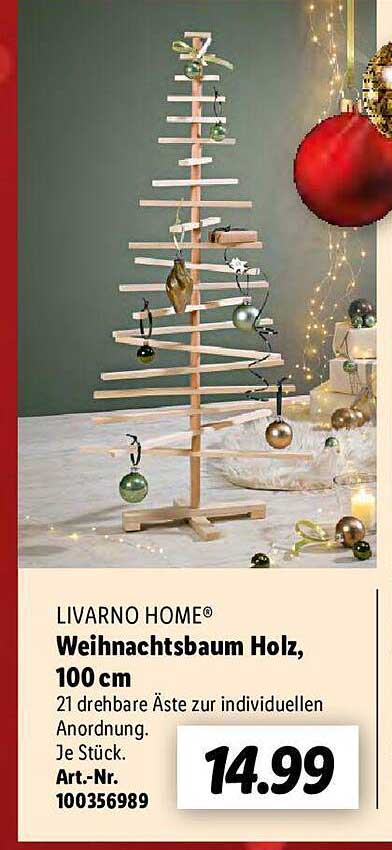 Lidl Livarno Home Weihnachtsbaum Holz