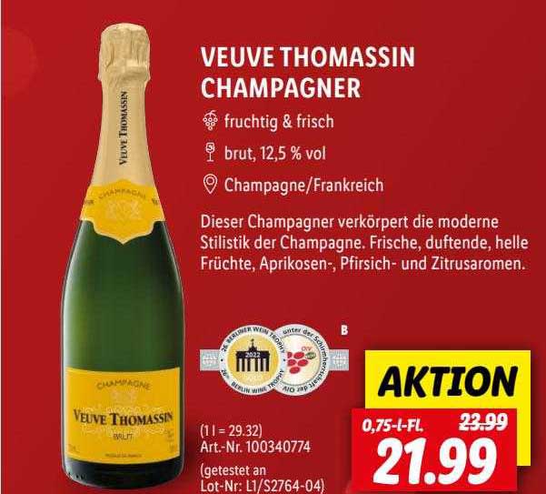 Veuve Thomassin bei Angebot Champagner Lidl