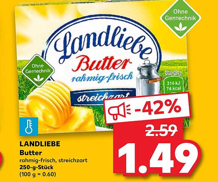 Landliebe Butter Angebot bei Kaufland 1Prospekte.de