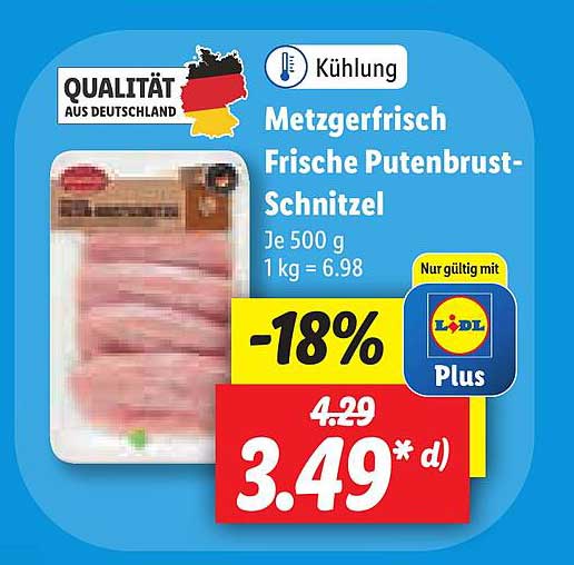Metzgerfrisch Frische Putenbrust-schnitzel Angebot bei Lidl